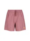 Carhartt Work In Progress Chase Swim Trunks In Pink