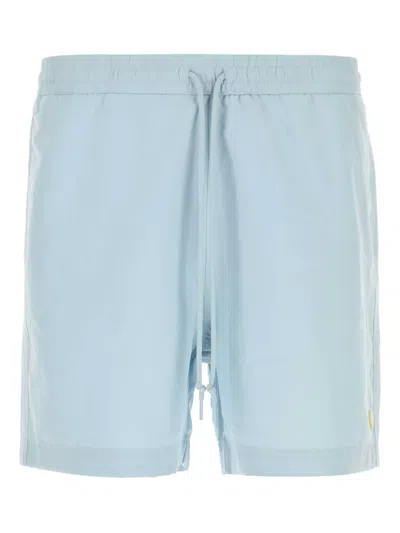 Carhartt Pastel Light Blue Polyester Chase Swim Trunks