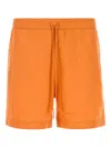 Carhartt Wip Orange Polyester Chase Swim Trunks In Orange