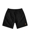 Carhartt Work In Progress Chase Swim Trunks In Black