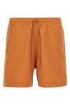 Carhartt Wip Orange Polyester Chase Swim Trunks In Orange