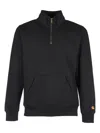 Carhartt Work In Progress Chase Quarter Zip Pullover In Black