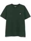 Carhartt T-shirt Col Rond En Coton In Green