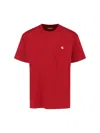 Carhartt Red Crew-neck Cotton T-shirt In Red