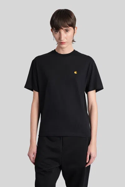 Carhartt Wip Main Logo Cotton T Shirt In Black