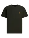 Carhartt S/s Chase Olive Green T-shirt In Black
