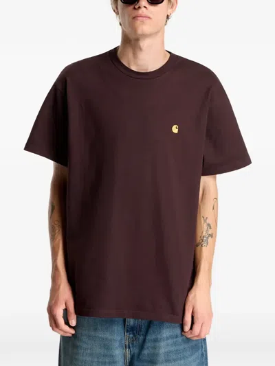 Carhartt Chase T-shirt In Braun