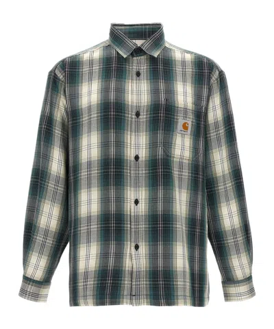 Carhartt Check Long Sleeve Shirt In Black