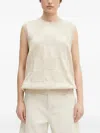 Carhartt Checked Sleeveless Knitted Top In Neutral