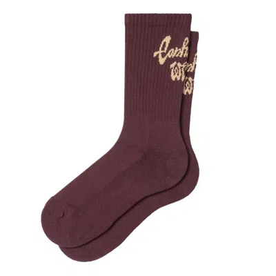 Carhartt Chedda Socks In Burgundy