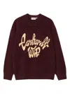 Carhartt Mens Rondo Air Yellow Chedda Brand-print Knitted Jumper In Burgundy