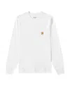 Carhartt Work In Progress Nelson Logo Patch Sweatshirt In White