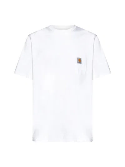 Carhartt Wip Cotton T-shirt With Logo Patch In White