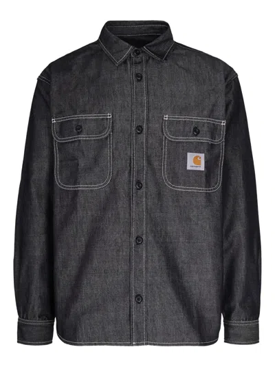 Carhartt Work In Progress Tigan Denim Shirt Jacket In Black