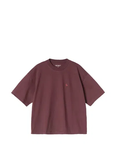 Carhartt Chester Logo-embroidered T-shirt In Purple