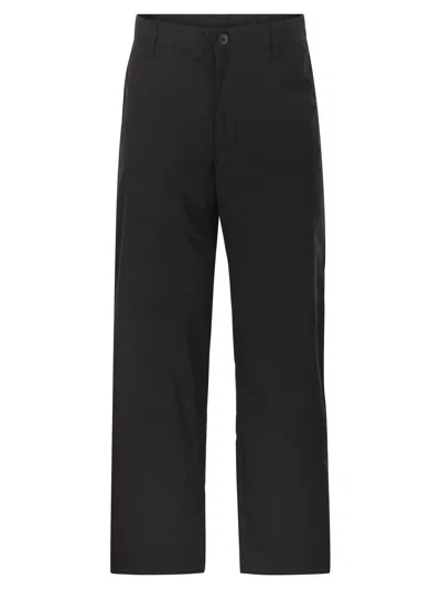 Carhartt Wip Chino Trousers With Logo In Black
