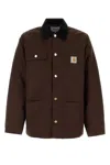 Carhartt Chocolate Cotton Michigan Coat In Brown