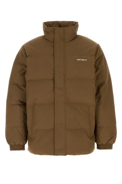 Carhartt Chocolate Polyester Danville Jacket In Brown
