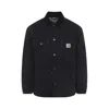 Carhartt Chore Coat With Pointed Velvet Collar In Black