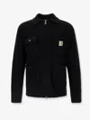 Carhartt Knit Jacket With Chest And Front Pockets In Black