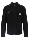 Carhartt Knit Jacket With Chest And Front Pockets In Black