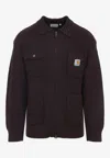 Carhartt Stylish Short Jacket Featuring Pockets In Brown