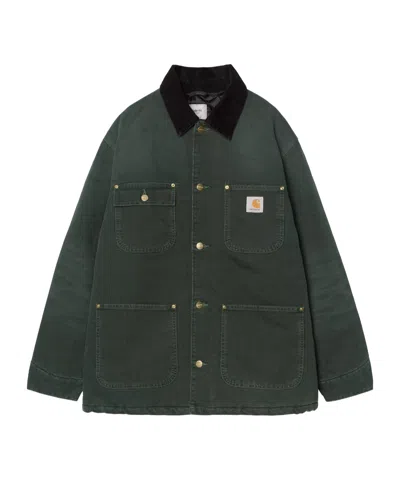 Carhartt Chore Logo-patch Jacket In Green