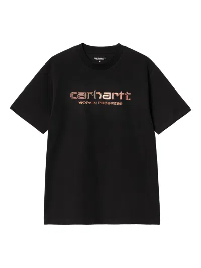 Carhartt Work In Progress Solar Chrome Organic Cotton Graphic T-shirt In Black