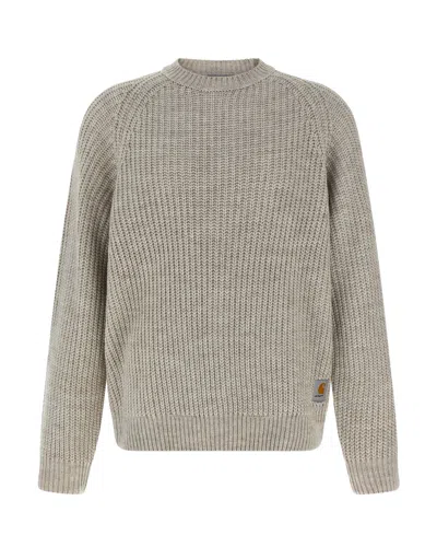 Carhartt Chunky Knit Raglan Sleeve Sweater In Gray