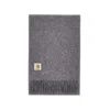 Carhartt Clan Fringed Logo Scarf In Gray