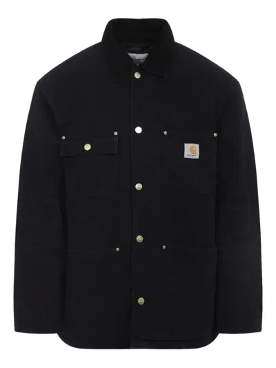 Carhartt Clapton Cotton Jacket In Black