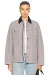 Carhartt Clapton Gray Jacket With Pockets In Yosemite & Black