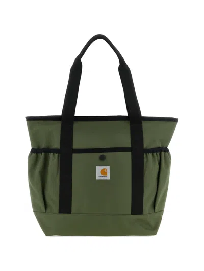 Carhartt Clapton Logo-patch Tote Bag In Green