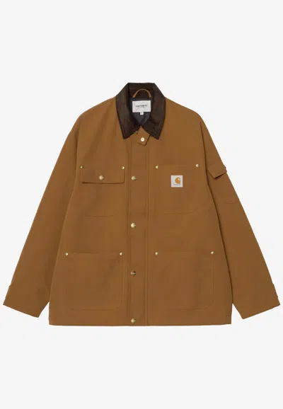 Carhartt Clark Zip-up Jacket In Brown