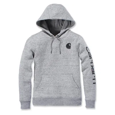 Carhartt Clarksburg Hoodie Women's Heather Gray Fleece Long Sleeve Cozy Posh059