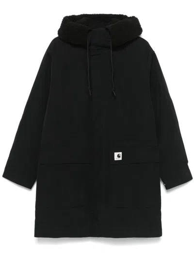 Carhartt Clarton Parka Coat In Black