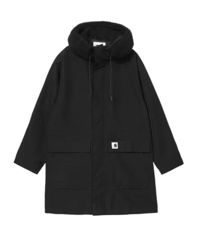 Carhartt Clarton Parka Coat In Black