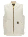 Carhartt Vest With Patch Pockets And Ribbed Collar In Neutral