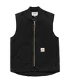 Carhartt Canvas Waistcoat Front Pockets Sleeveless Design In Black