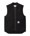 Carhartt Canvas Waistcoat Front Pockets Sleeveless Design In Black