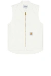 Carhartt Vest With Patch Pockets And Ribbed Collar In Wax Ore