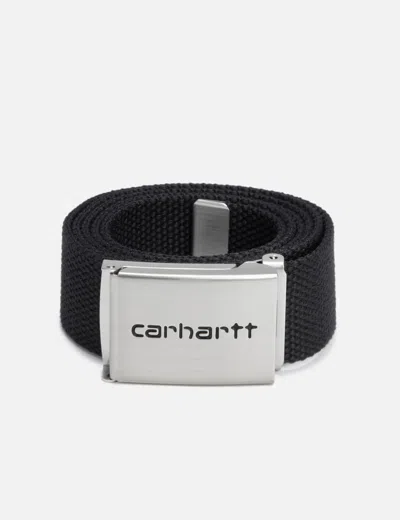 Carhartt Clip Belt Chrome In Black