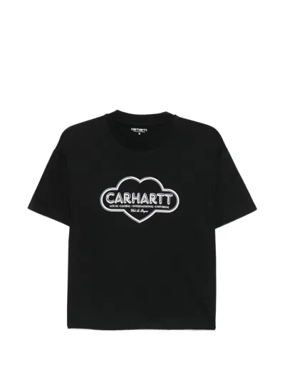 Carhartt 클라우드 하트 티셔츠 In Black