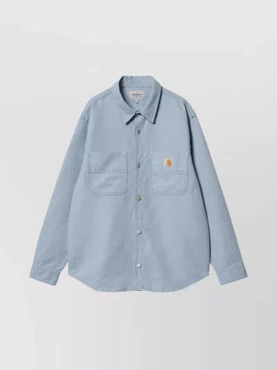 Carhartt Cloudy Sky Walter Shirt Jacket In Blue