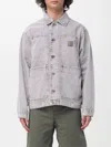 Carhartt Double Layer Front Jacket Collared Design In Gray