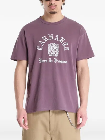 Carhartt Coat Of Arms T-shirt In Purple