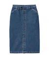 Carhartt Blue Colby Denim Midi Skirt In Blue