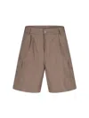 Carhartt Straight Cut Shorts With Cargo And Back Pockets In Brown