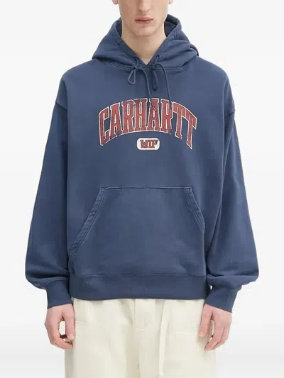 Carhartt College-style Logo Hoodie In Blue