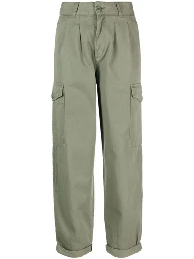 Carhartt Collins Organic-cotton Trousers In Green